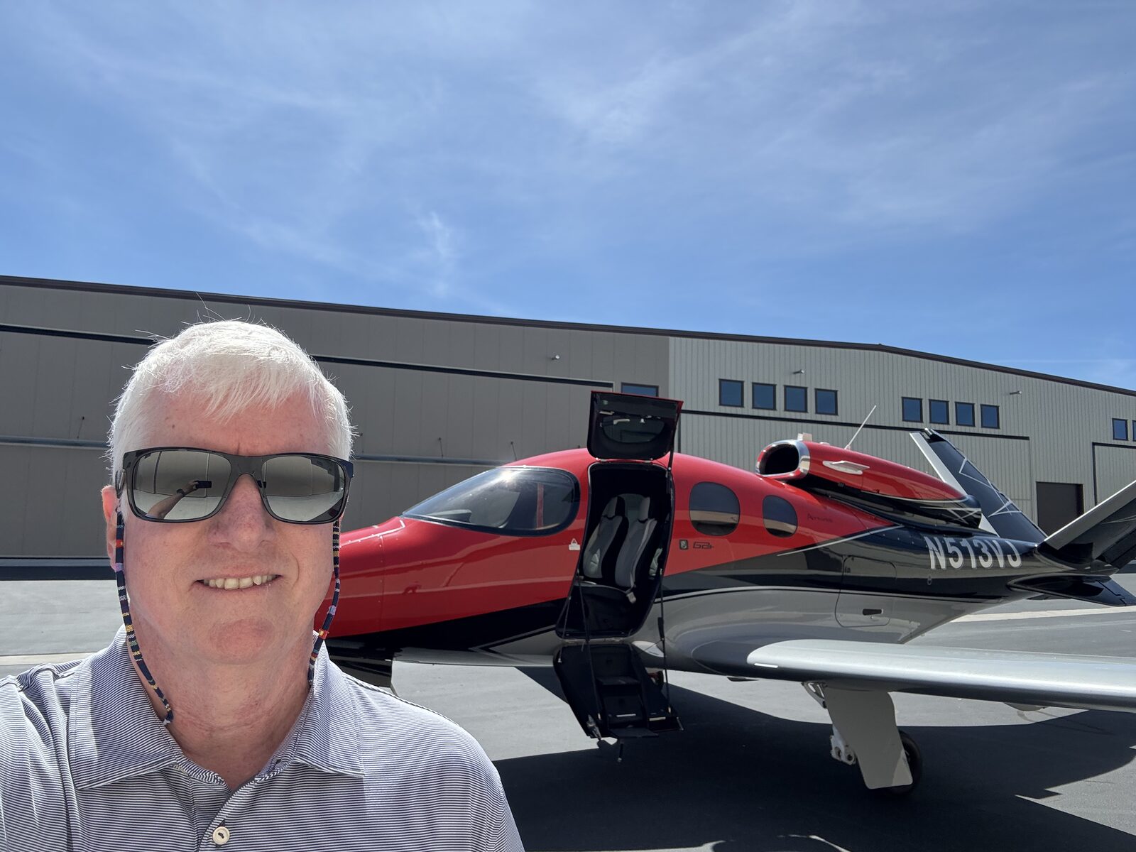 Dean N. Jones with a Cirrus SF50 Vision Jet